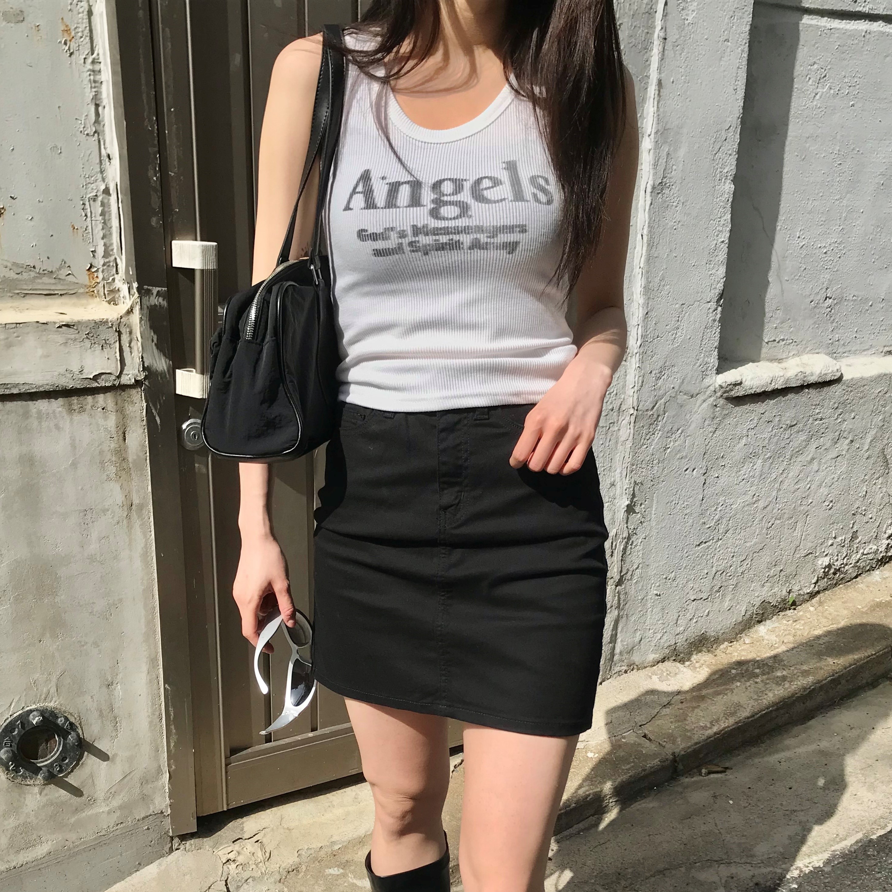 y2kヴィンテージレタリングノースリーブ | ファッション通販