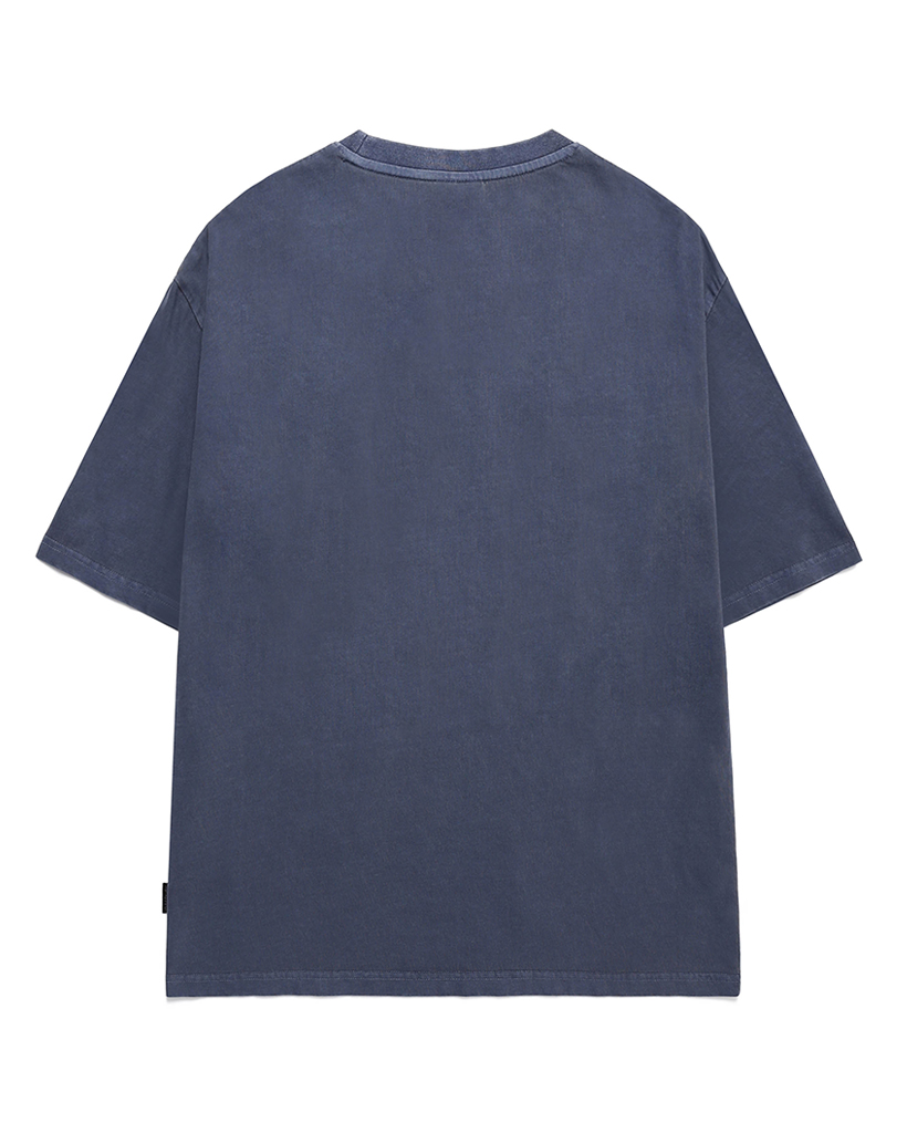 Tシャツ・カットソー HUECLOSET NGP Pigment Washed Short Sleeve T-Shirt Streetwear Unisex Earth Tone Loose Fit FOG T-Shirt | HugePOD