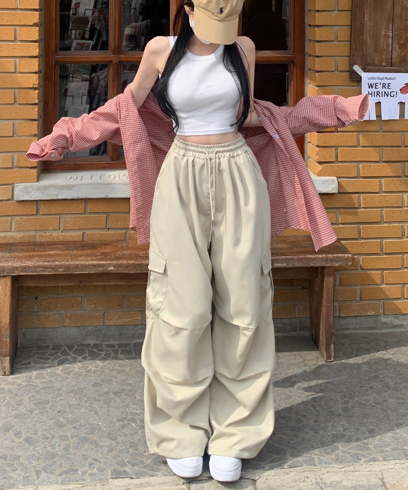 mogugu様　2点　パンツ タック入りストリング2WAYカーゴジョガーパンツ | ファッション