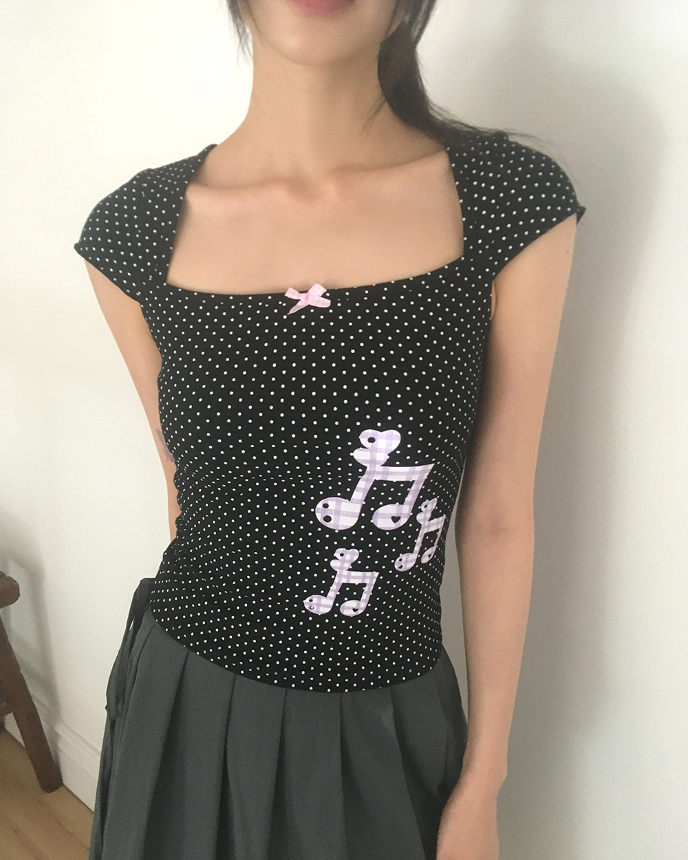 9090 ドットプリント 半袖Tシャツ 9090 ドットプリント 半袖Tシャツ