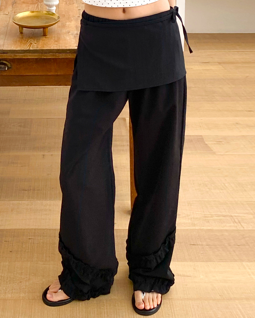 Lonlon Frill Wrap Skirt Pants | ファッション通販サイト NUGU