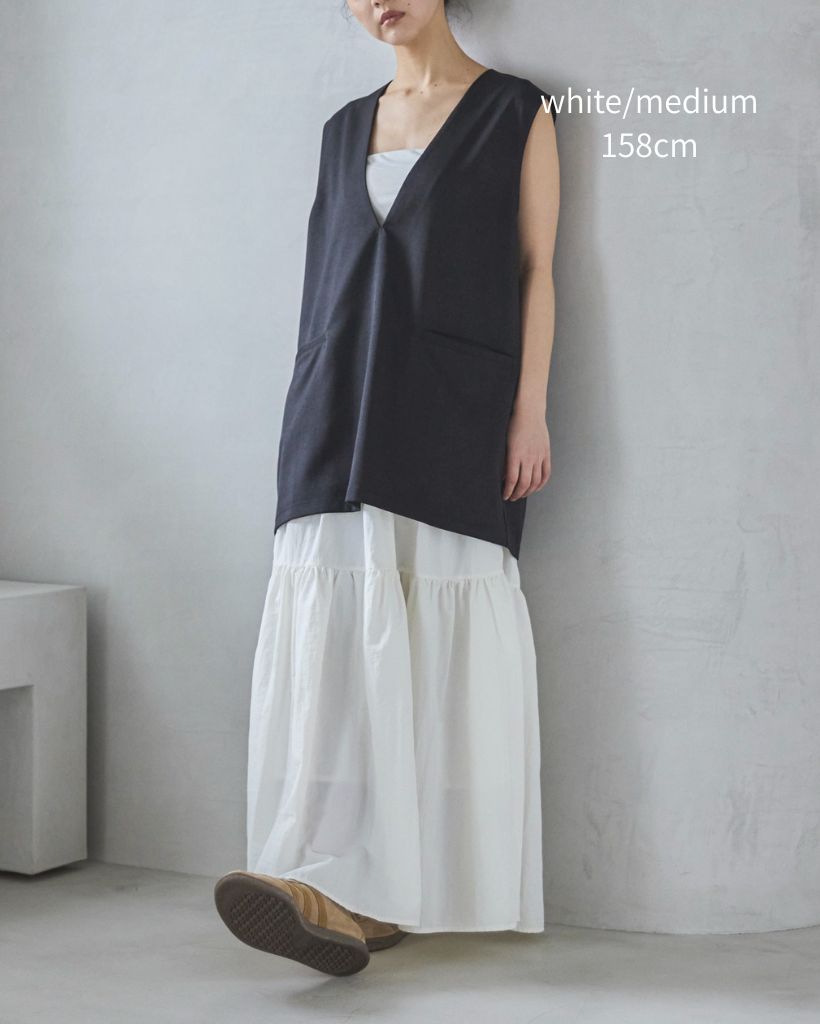 TALLサイズあり】ドロストナイロンティアードスカート | ファッション