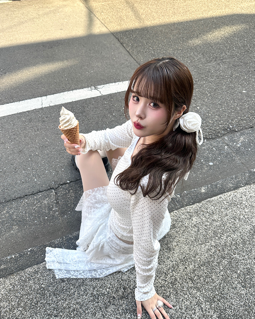 ドットラウンドロングスリーブTシャツ | ファッション通販サイト