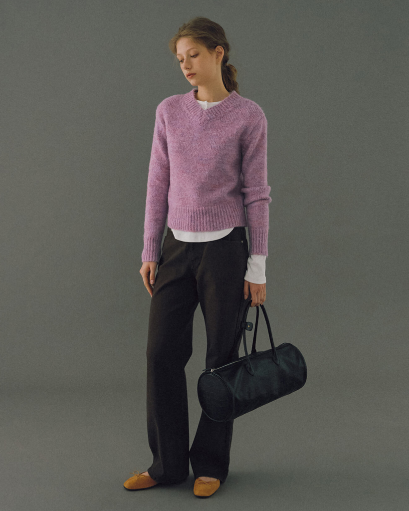 S.M.D V Neck Knit Purple