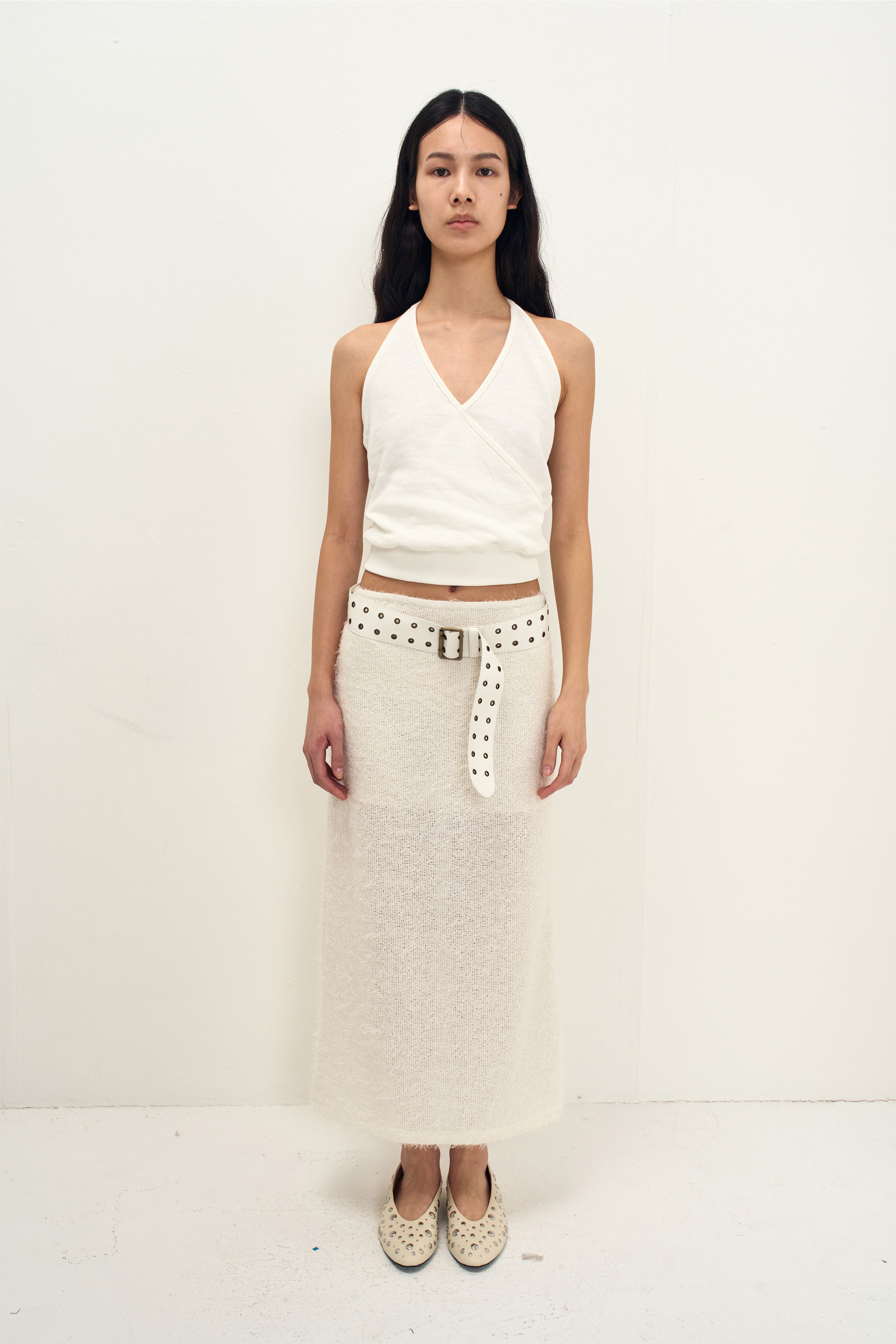Furry long skirt (white) | ファッション通販サイト NUGU