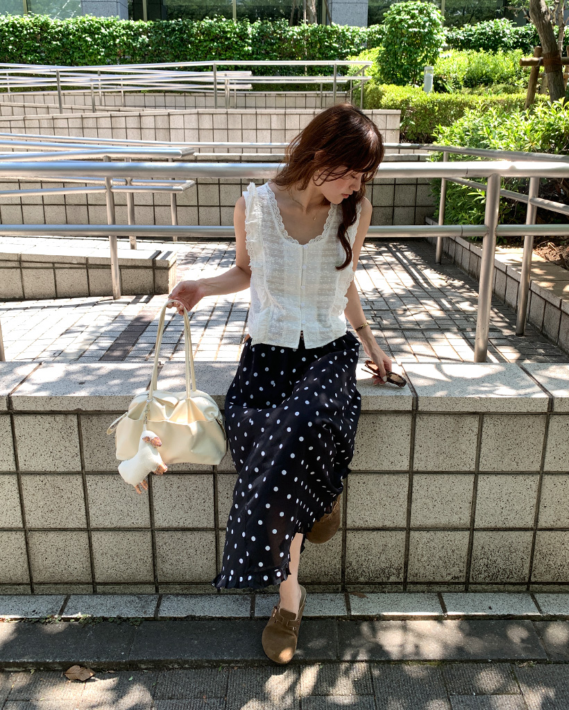 VALENTINO ドット柄フリルスカート VALENTINO ドット柄フリルスカート VALENTINO ドット柄フリル