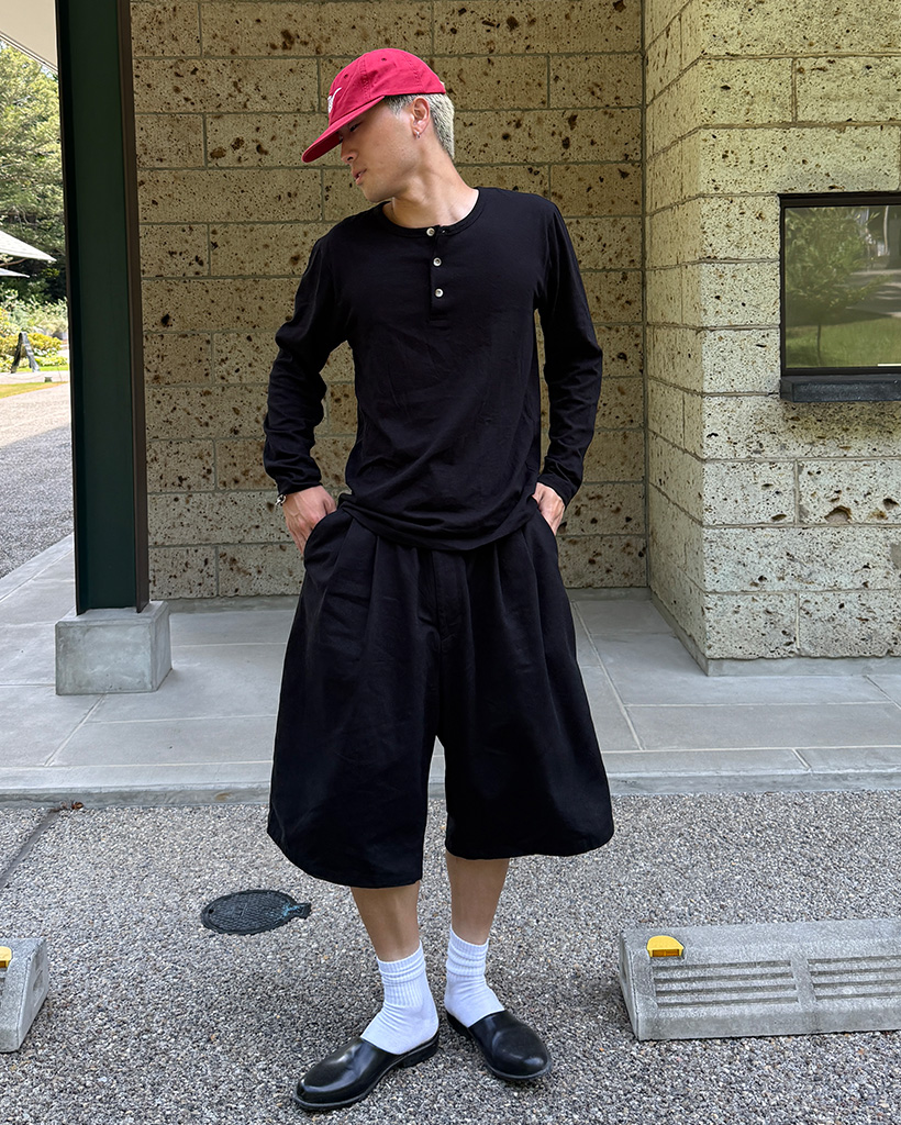 ベーシックスヘンリーネックロングTシャツ | ファッション通販