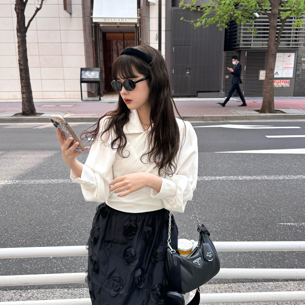 pp*closet バックリボントップスsize34 バックリボンティアードトップス [C6914] - レディース