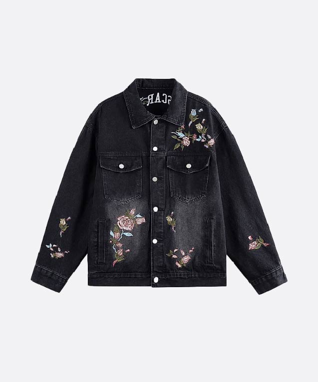 レトロ刺繍デニムジャケット | ファッション通販サイト NUGU
