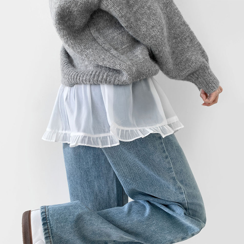PATOU 未使用フリルスカート　36ネイビー 525270-01.jpg