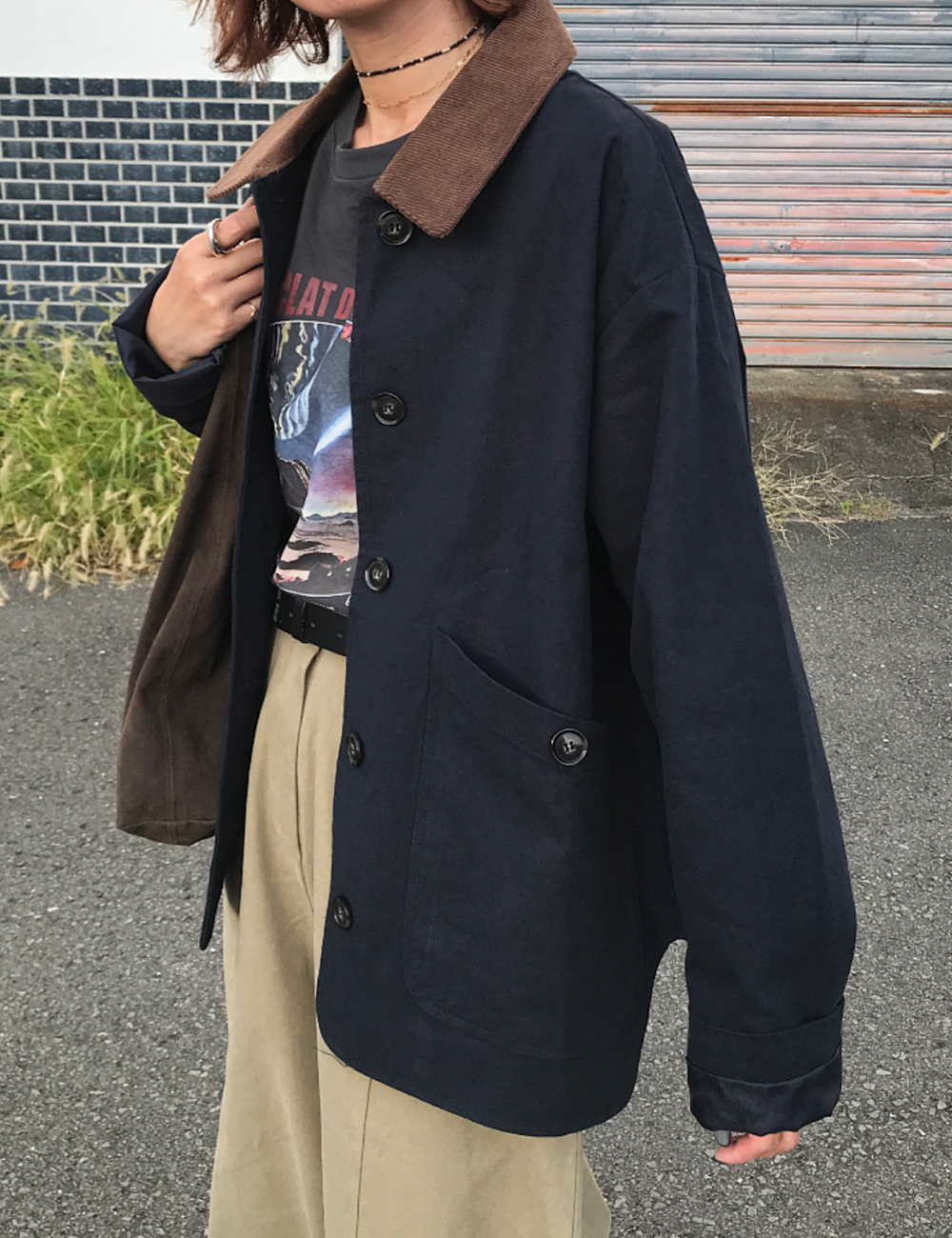 コーデュロイ襟ジャケット | ファッション通販サイト NUGU