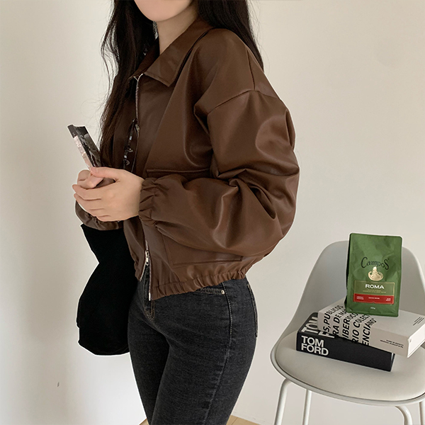クロップドレザージャケット | ファッション通販サイト NUGU