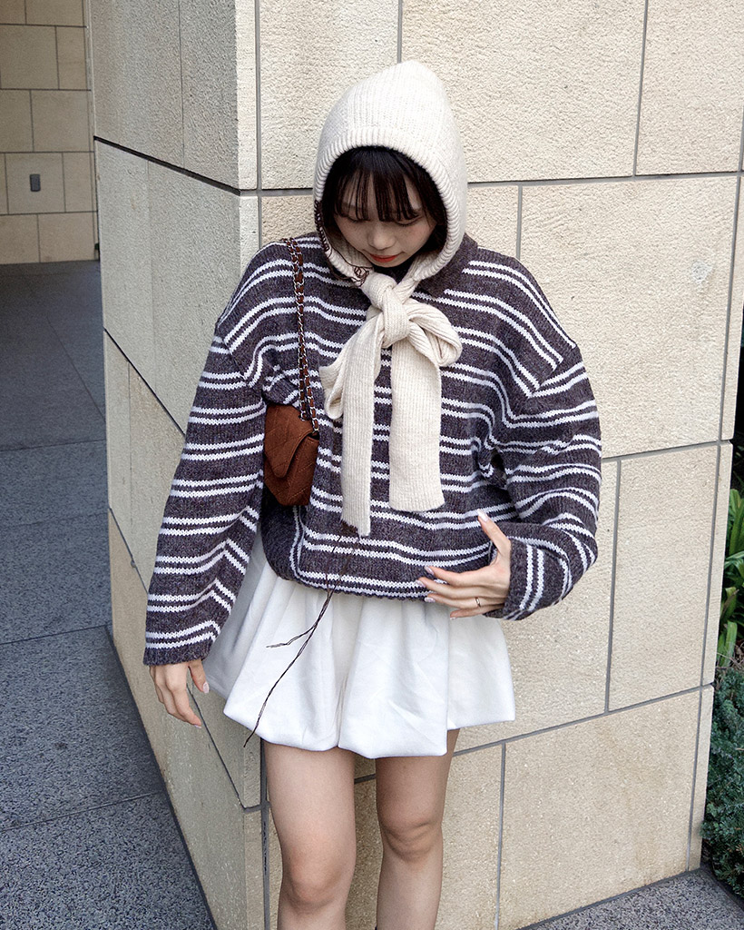 ニットバラクラバフードマフラー | ファッション通販サイト NUGU