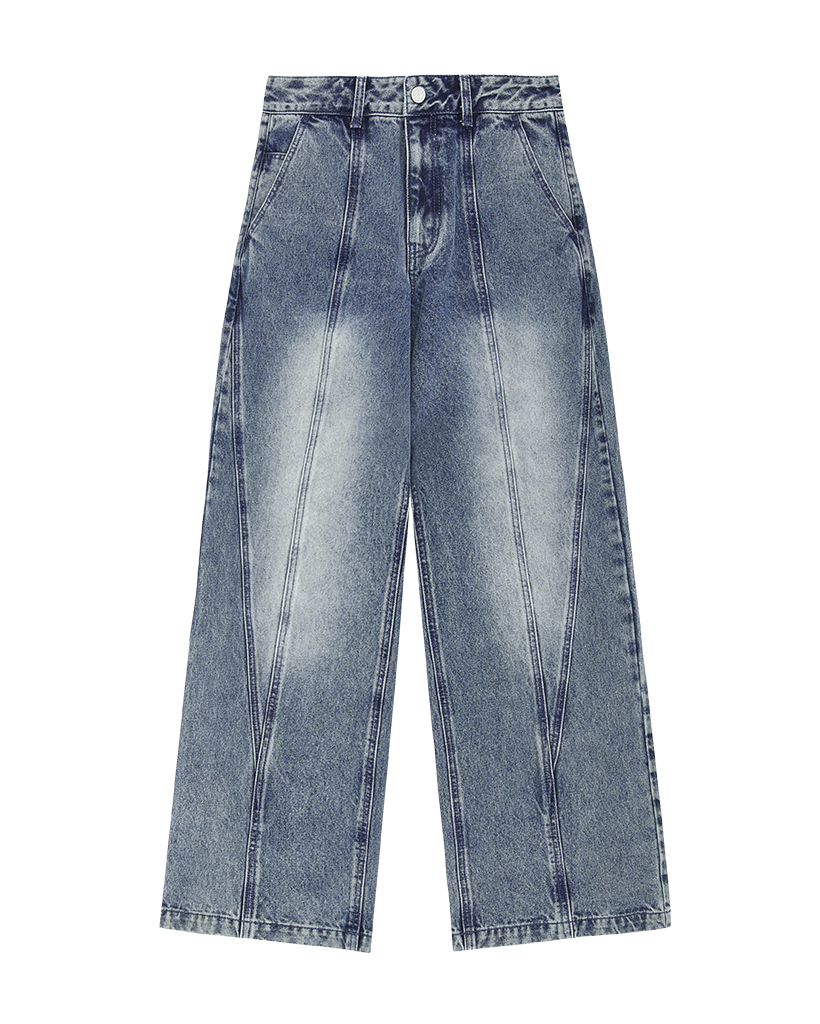 nixnut side pants デニム　ジーンズ　92cm ワイドデニムパンツ | ファッション通販サイト NUGU