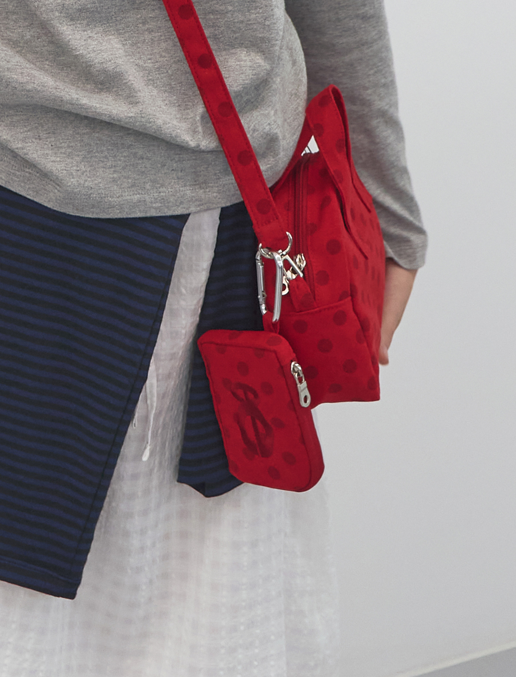 Double Logo Dotted Wallet (Red)