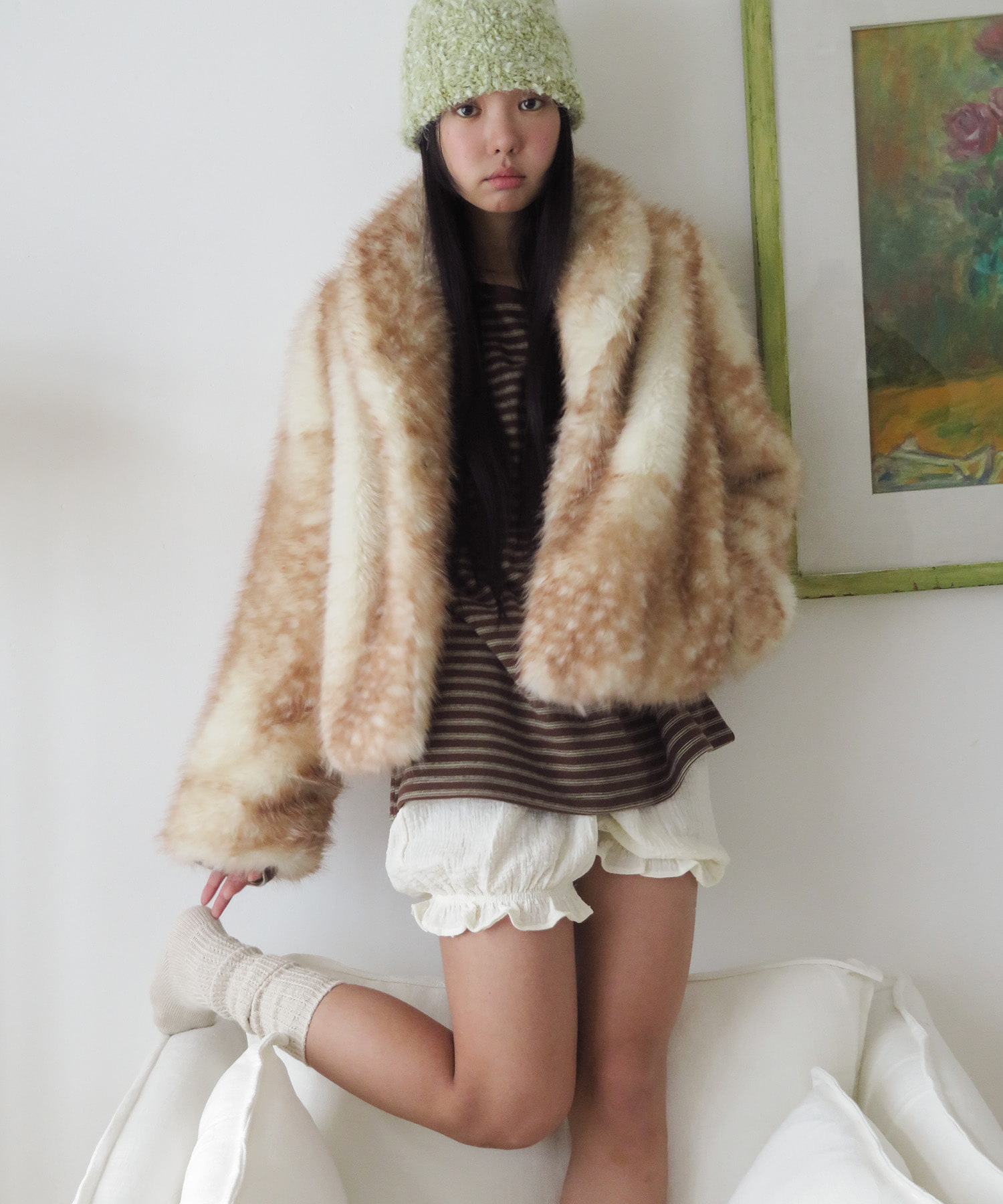 Bambi Fur Jacket, Brown | ファッション通販サイト NUGU