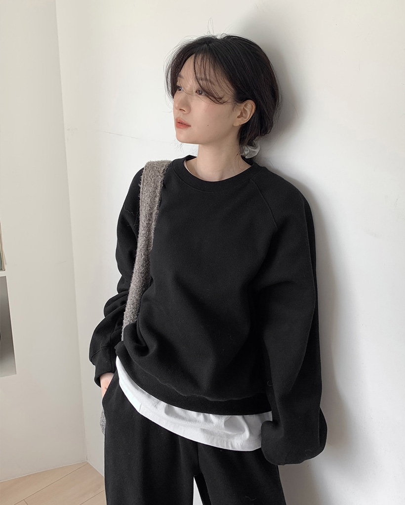 #SLOWMADE.プレミアムPKラグランスウェットシャツ