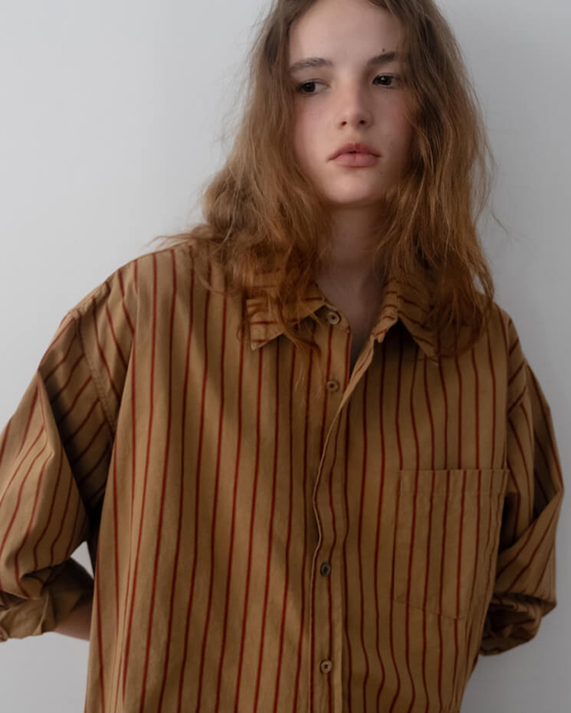 Juniper Striped Shirts Camel