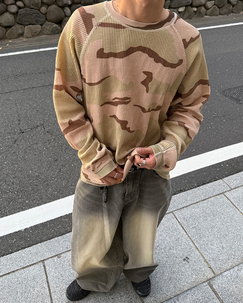 Tシャツセット 黒・迷彩・赤 MAXPEL atmos Retro Border Long T-shirt ORANGE （アトモス レトロ