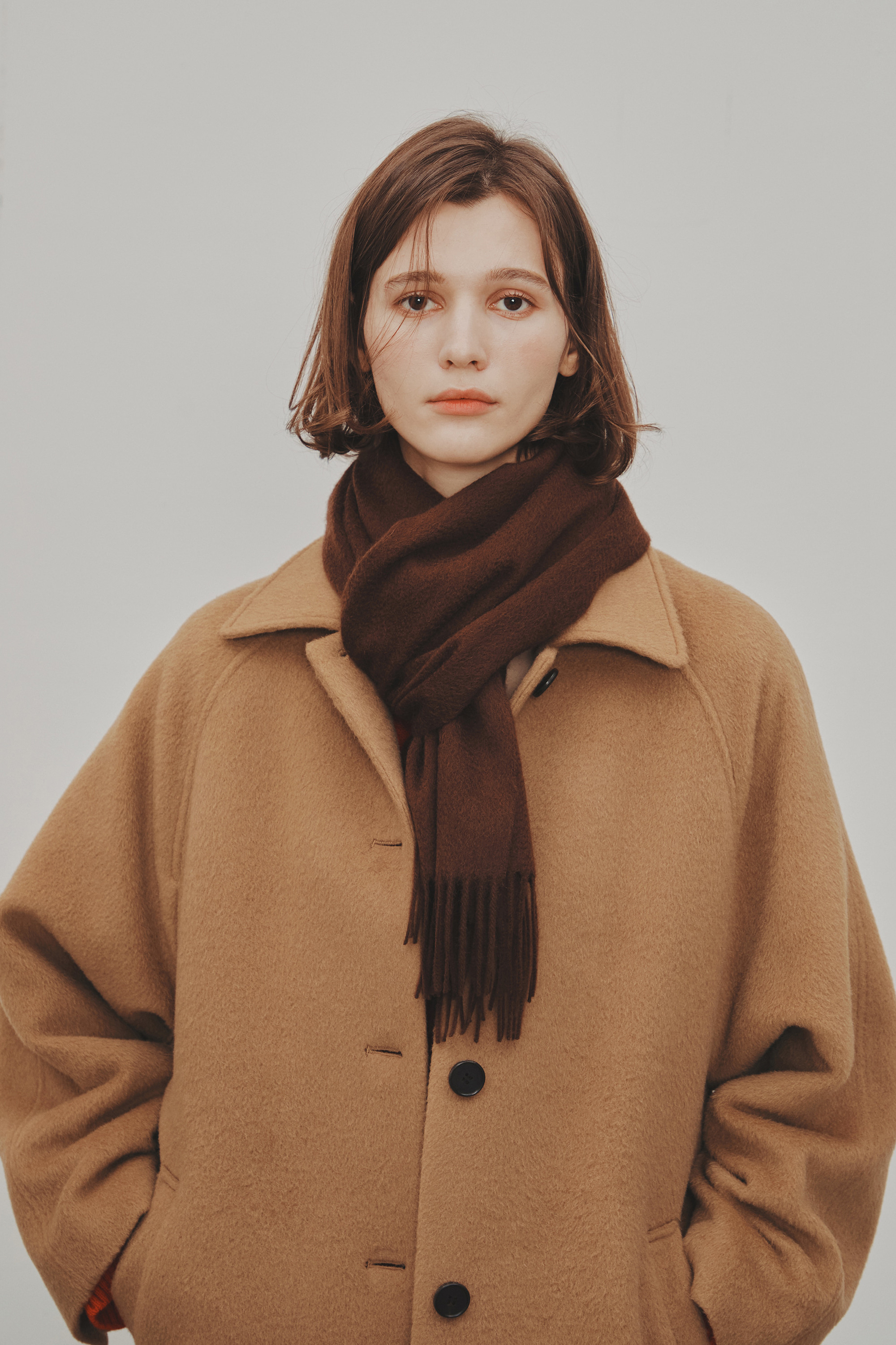 Classic Cashmere Muffler (Brown) | ファッション通販サイト NUGU