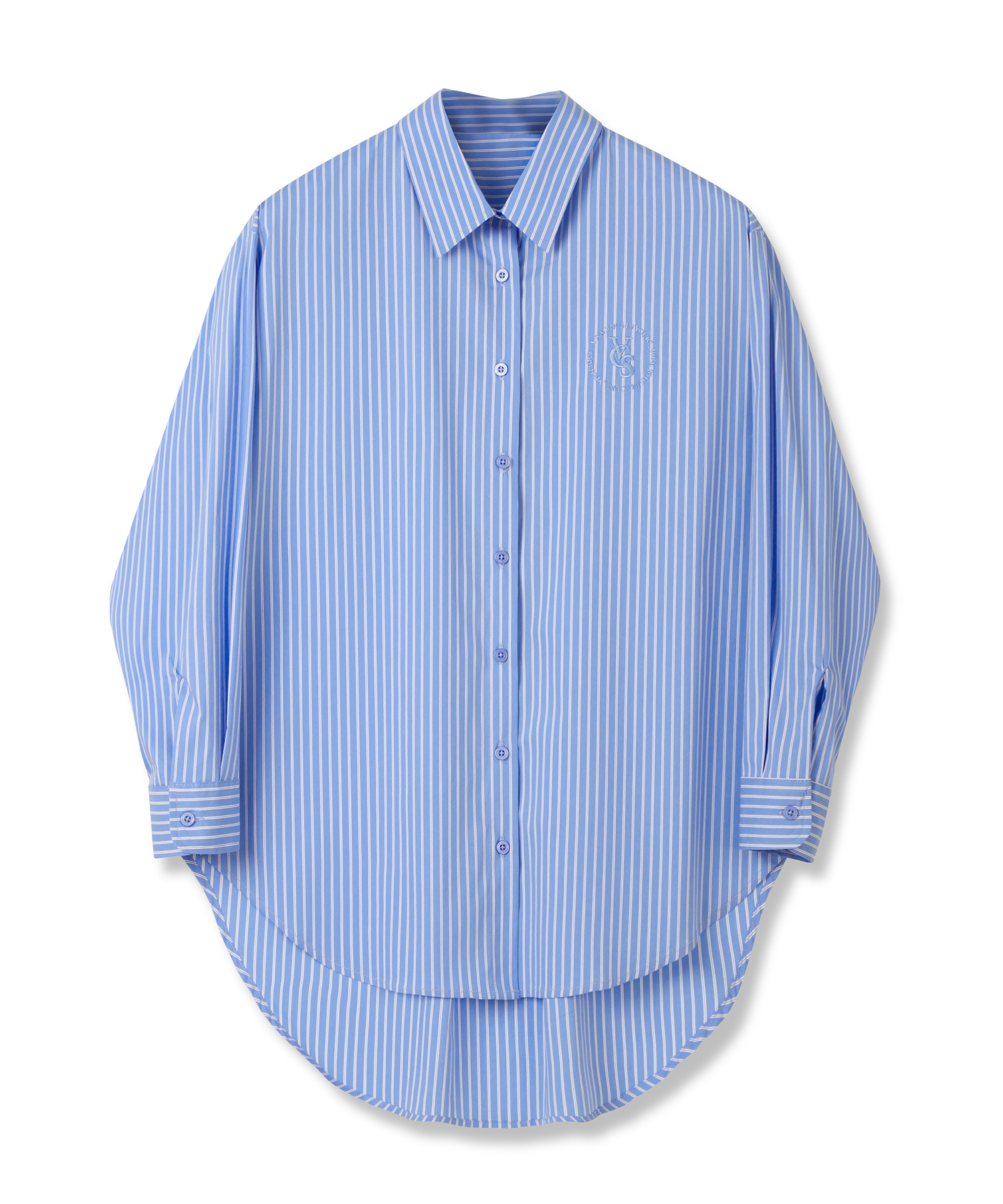 Ciel Unbalance Stripe Shirt SKY BLUE | ファッション通販
