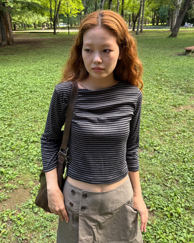 【サイズ36 美品】n.ハリウッド コンパイル　ボードネック ボーダーTシャツ サイズ36 美品】n.ハリウッド コンパイル ボードネック ボーダー