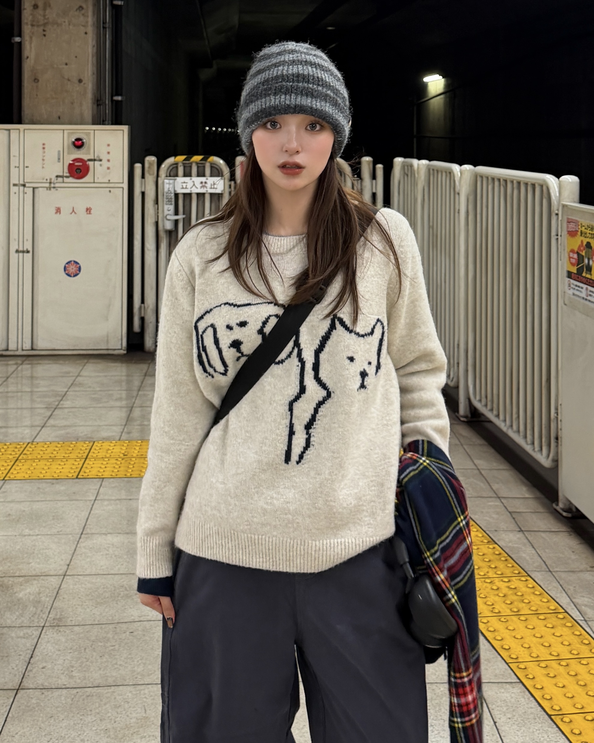 ストライプニットビーニー | ファッション通販サイト NUGU