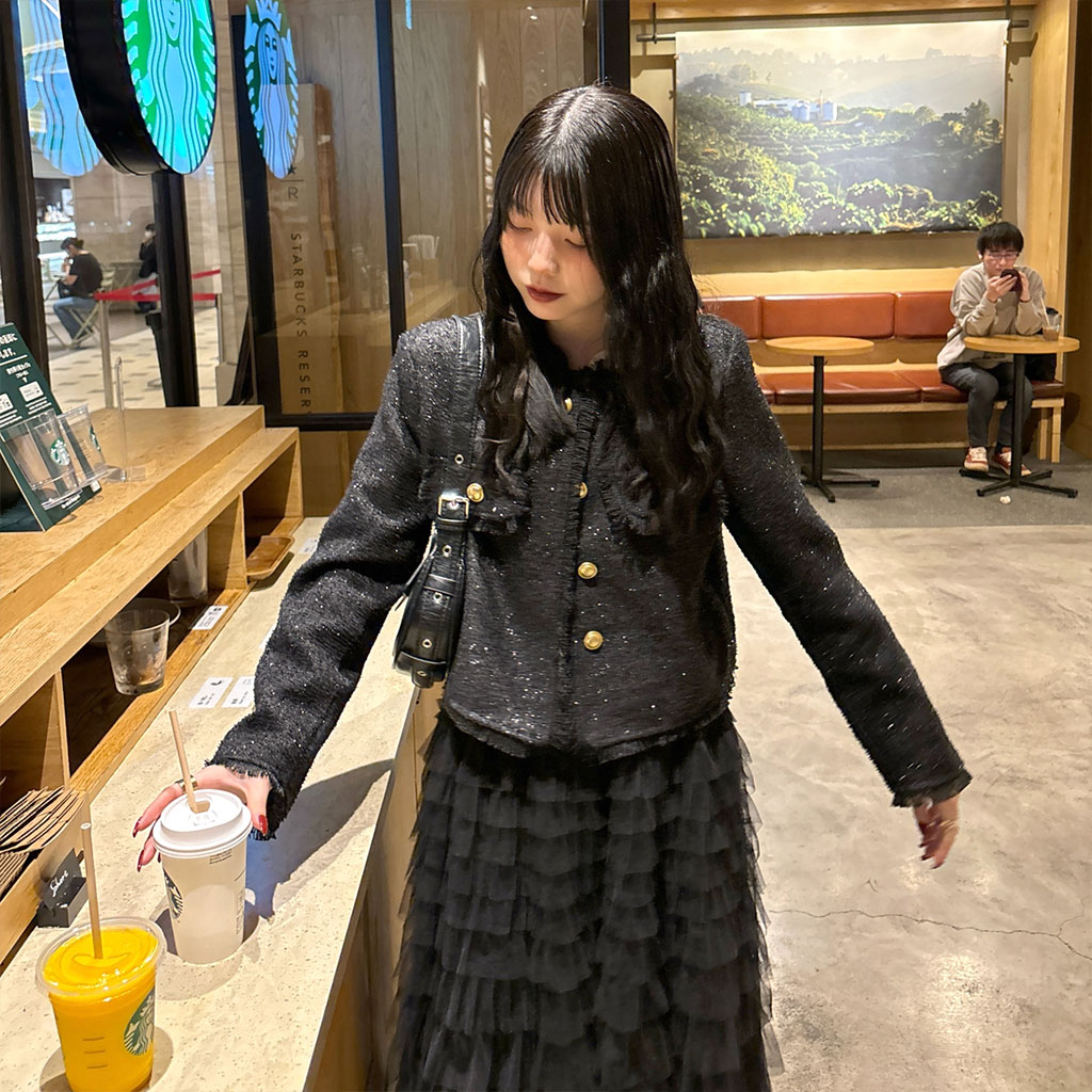 フリンジツイードジャケット | ファッション通販サイト NUGU