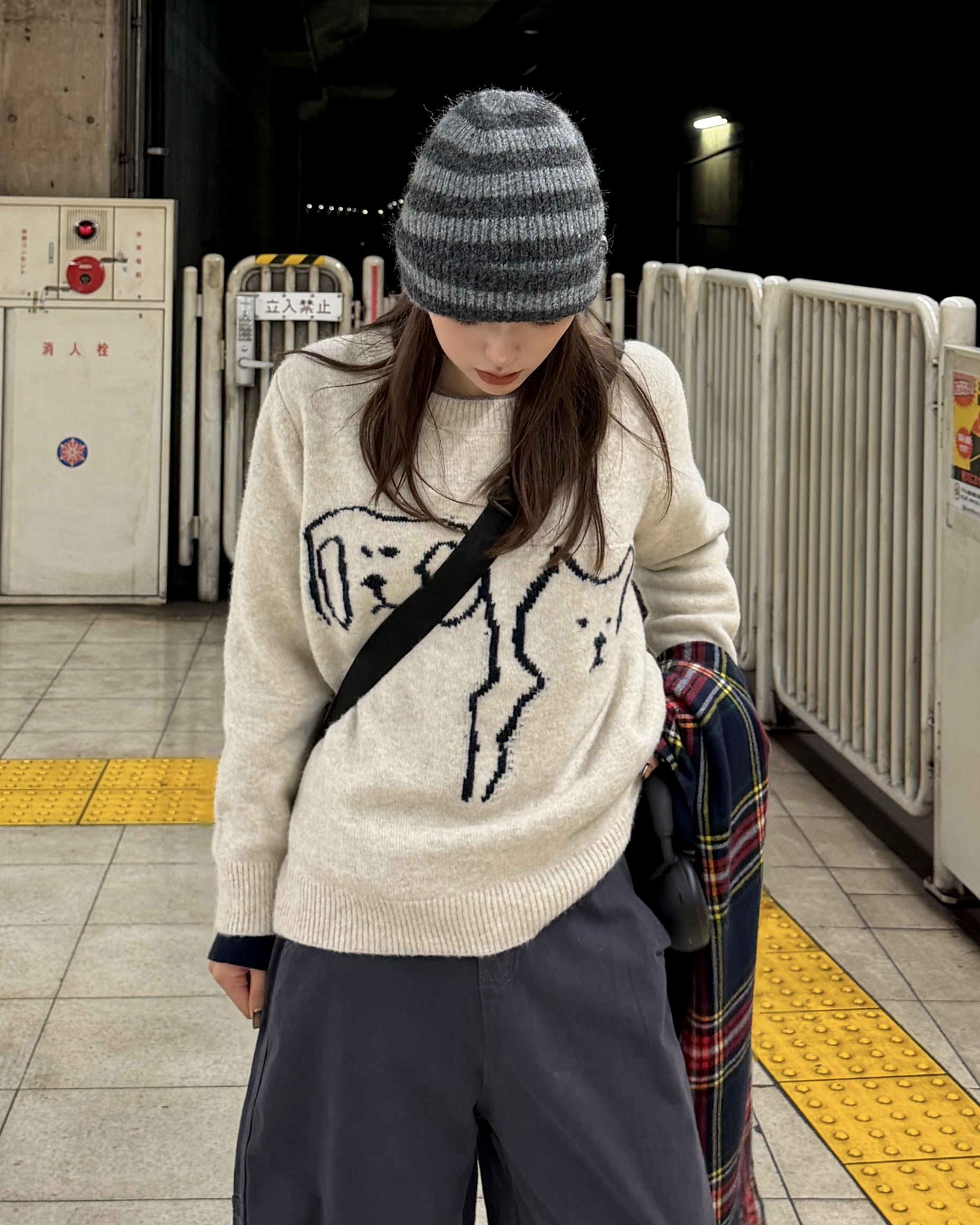 ストライプニットビーニー | ファッション通販サイト NUGU