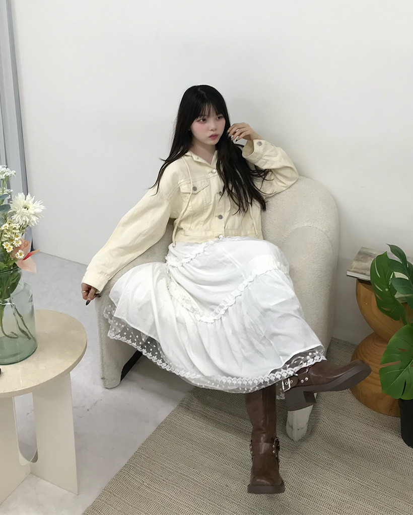 クロップドフードデニムジャケット | ファッション通販サイト NUGU