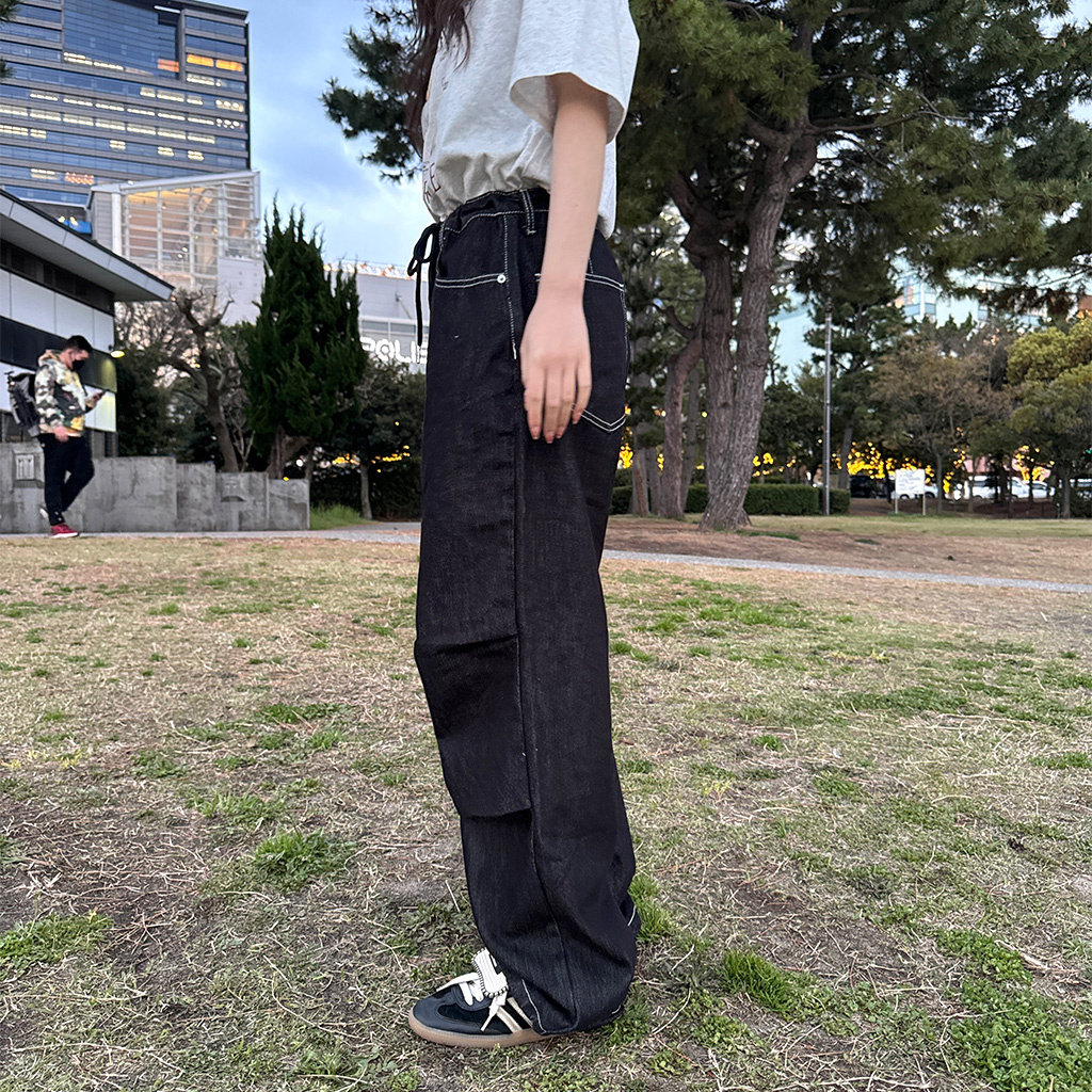 大人 インディゴ ルーズ  デニムパンツ 楽天市場】568(TM) ルーズストレート ダブルニー ミディアム
