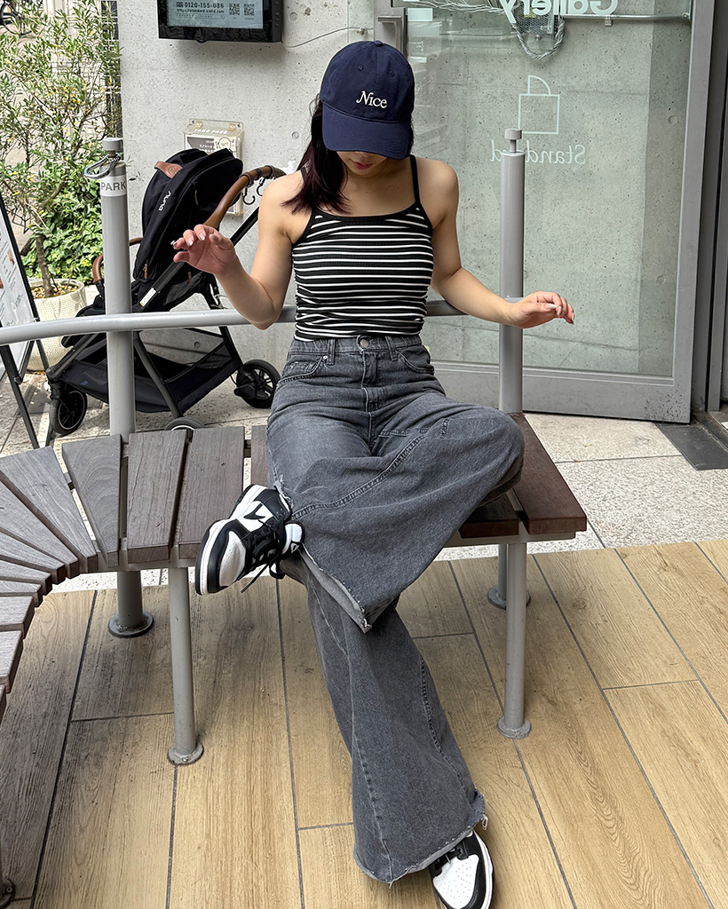 THE GARMENT ノースリーブニットトップス THE Yon タンクトップ ノースリーブ 針抜きジャガードアメスリ