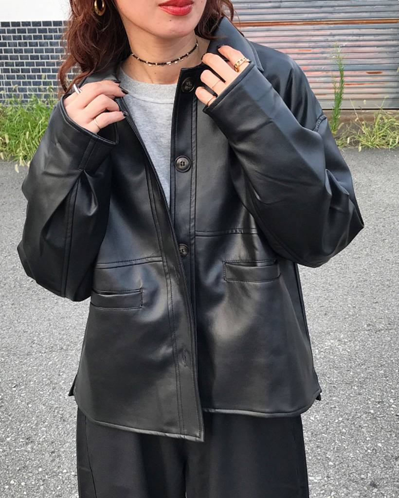 Brahmin レザージャケット 38サイズ ホワイト グリーン レザージャケット ドライバージャケット アメカジ通販バーン