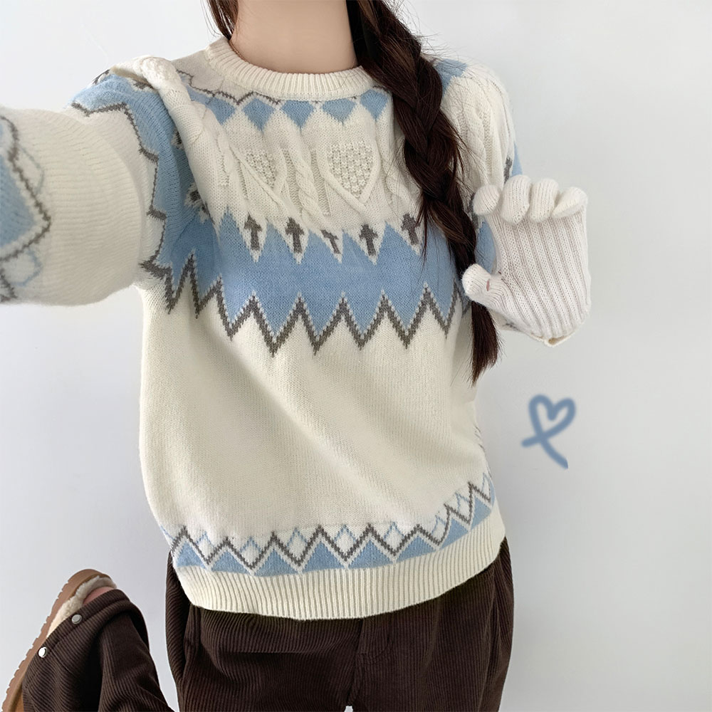 ノルディックアーガイル柄ニット | ファッション通販サイト NUGU