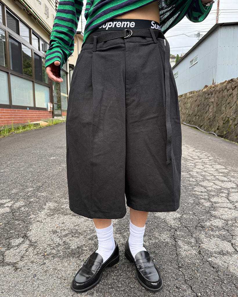 ベルトセットピンタックバミューダパンツ | ファッション通販