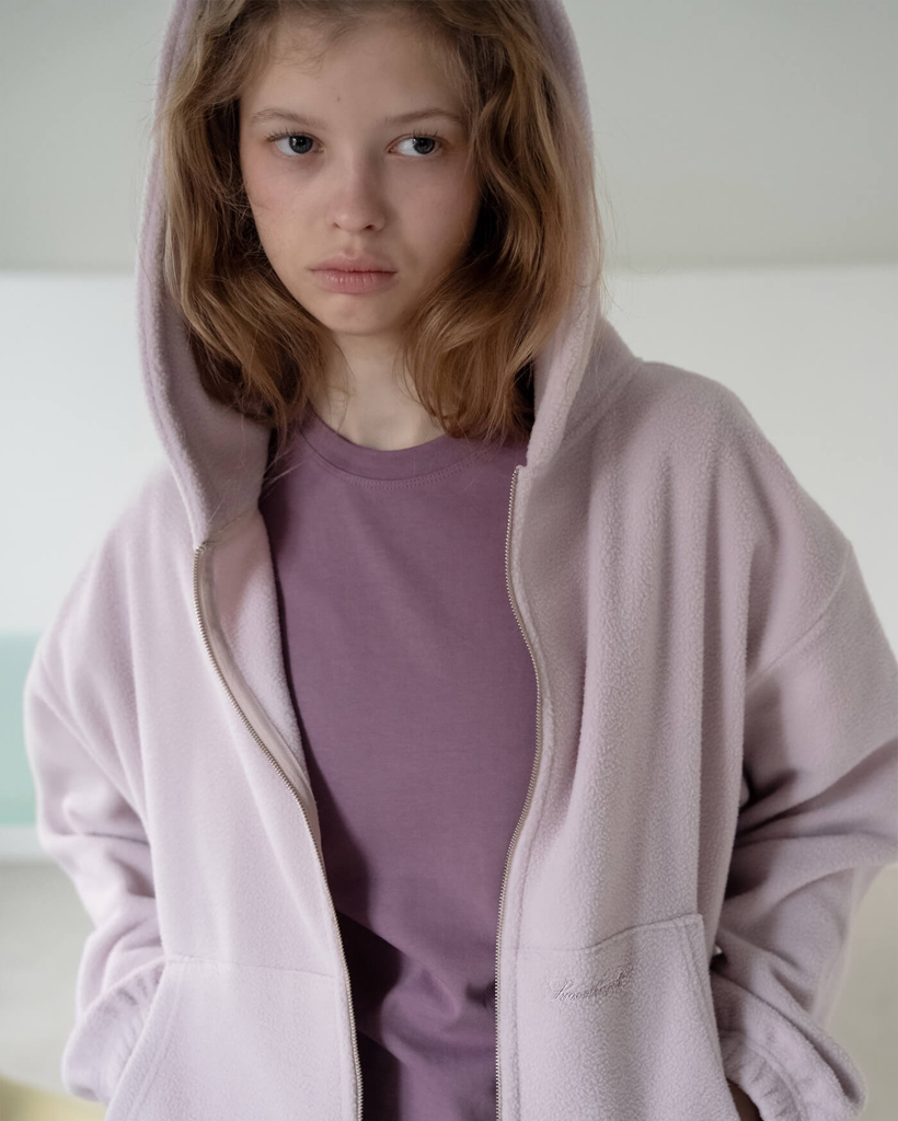 【購入特典】Soap Fleece Hooded Zip Up Lilac Pink