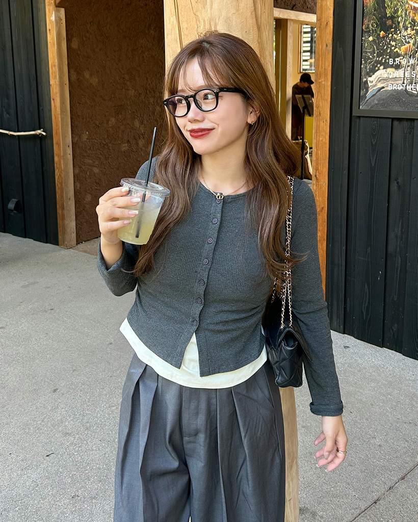 ラウンドネックレイヤードカーディガン | ファッション通販サイト NUGU