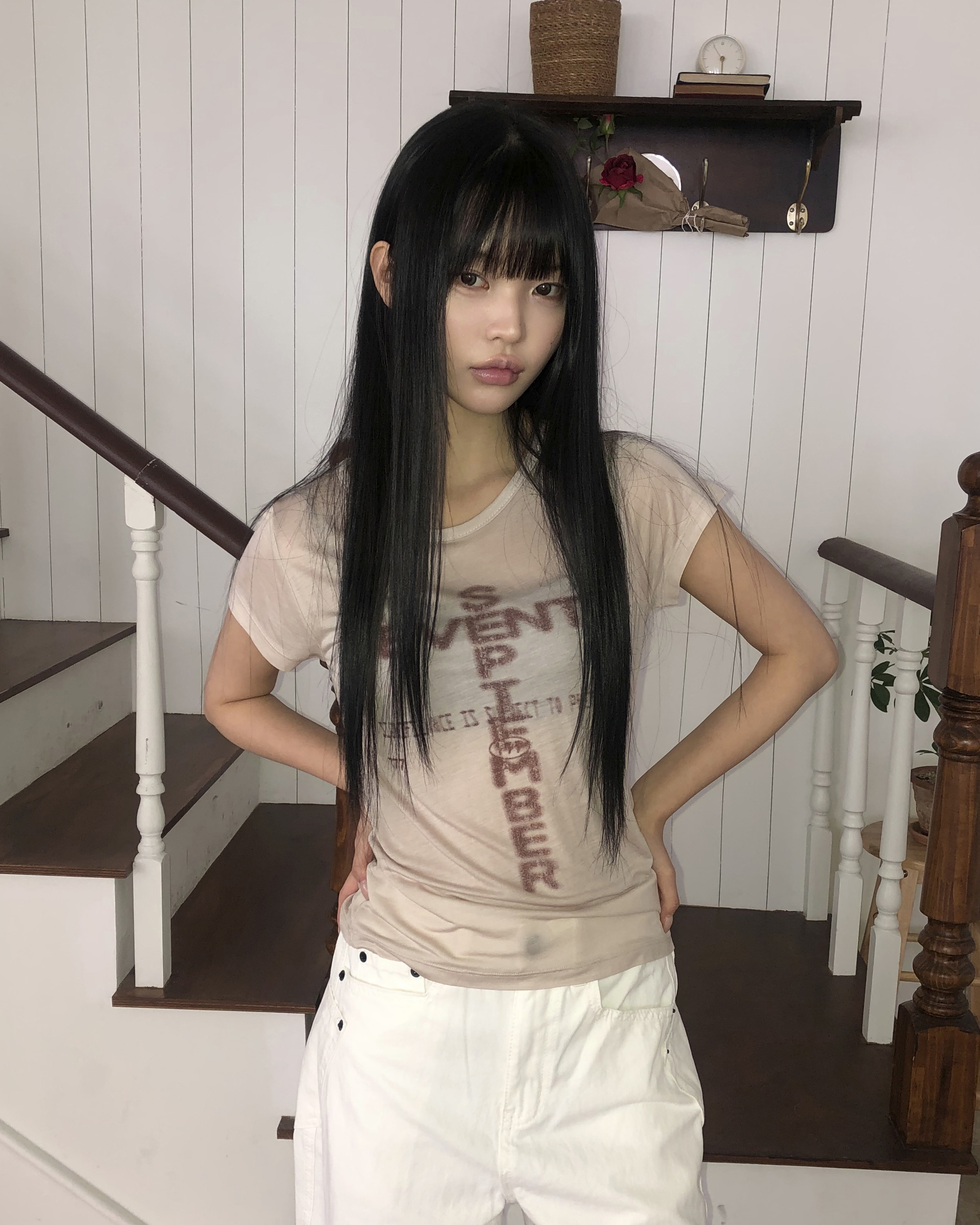 デイミングテンセル半袖Tシャツ