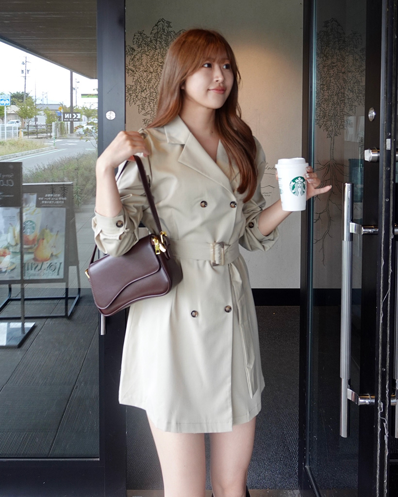 ハーフダブルトレンチコート | ファッション通販サイト NUGU