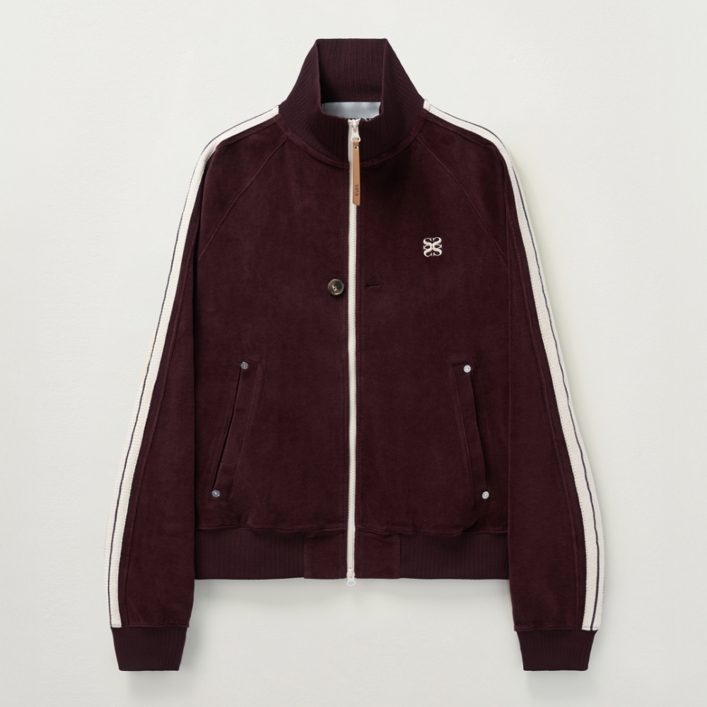 Lawton Velour Track Zip-up Jacket - Black | ファッション通販
