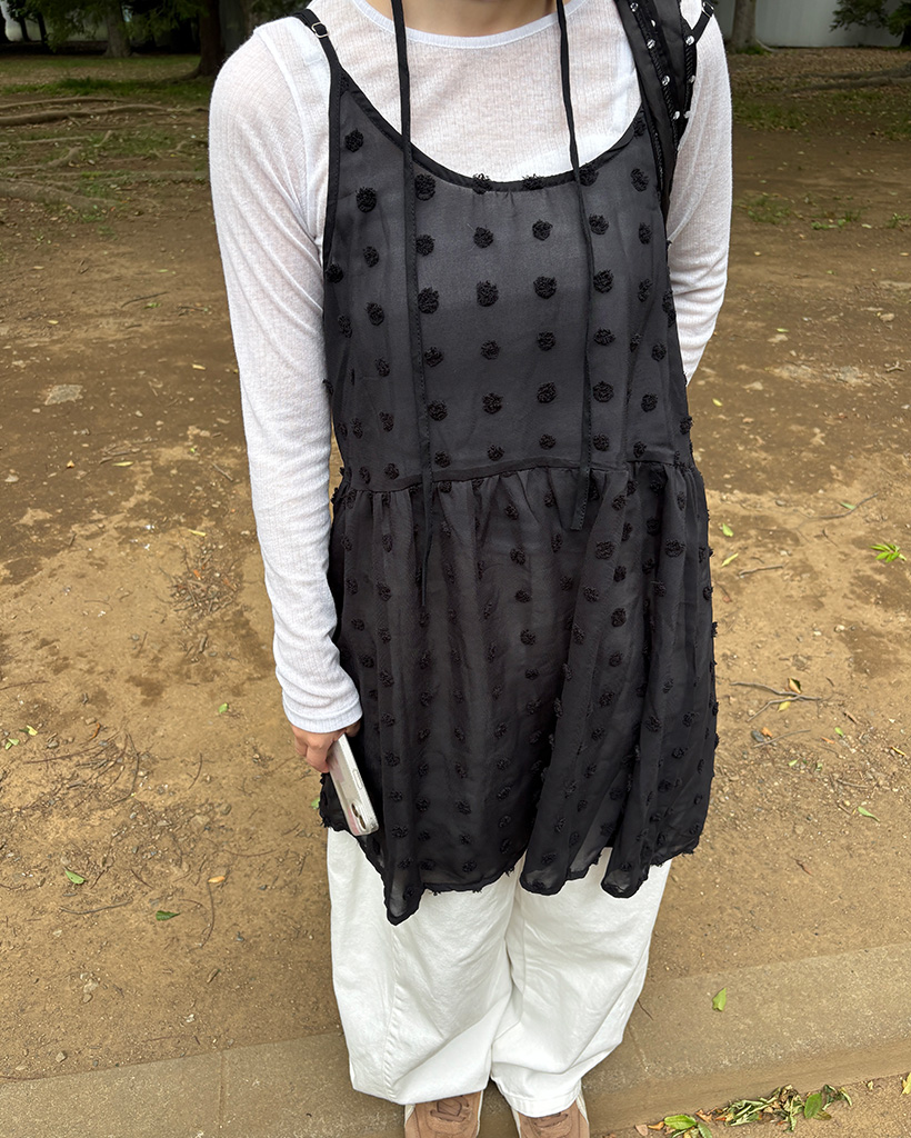 ドットレイヤードシフォンワンピース | ファッション通販サイト NUGU