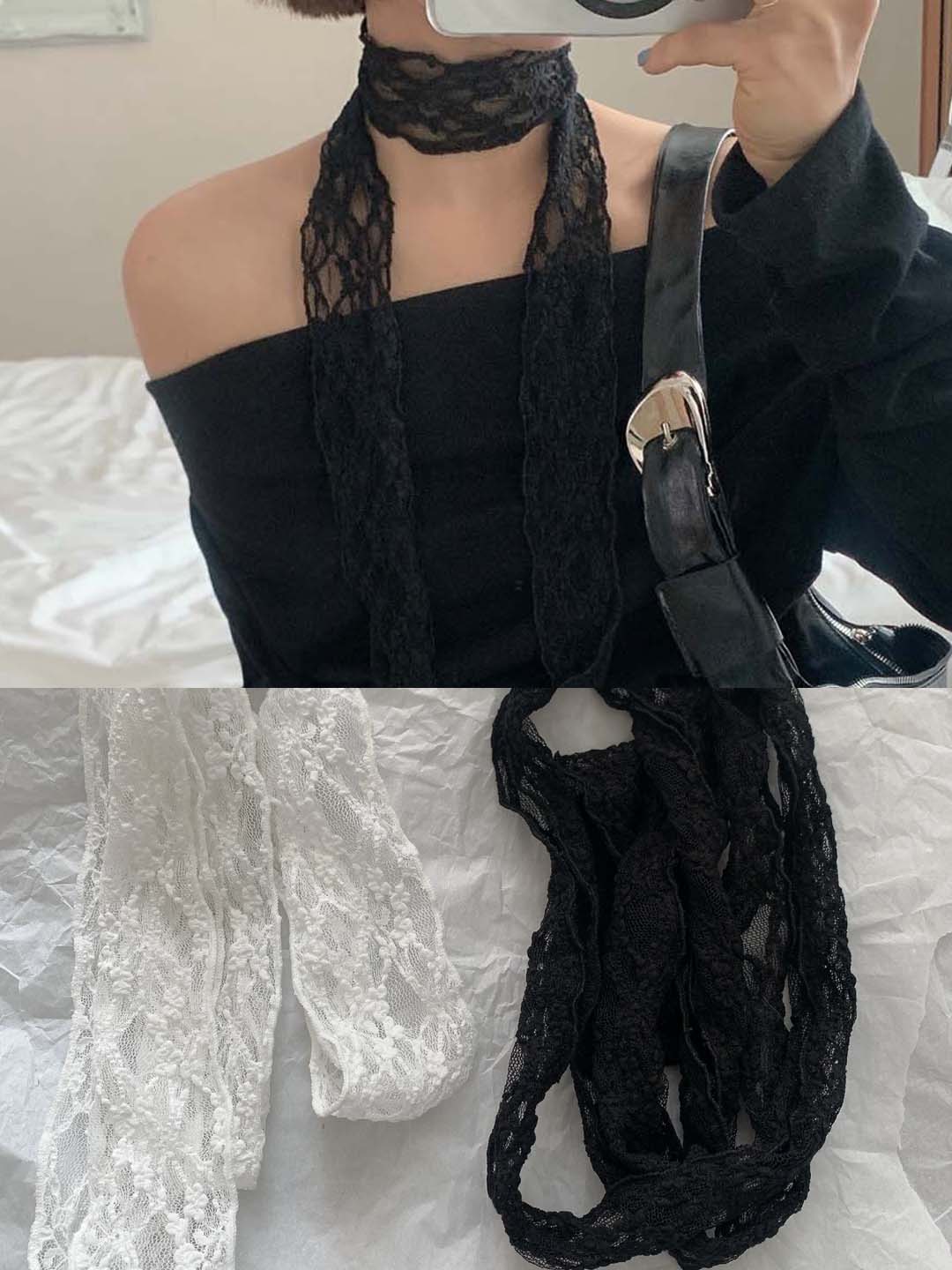 フラワーレーススカーフ