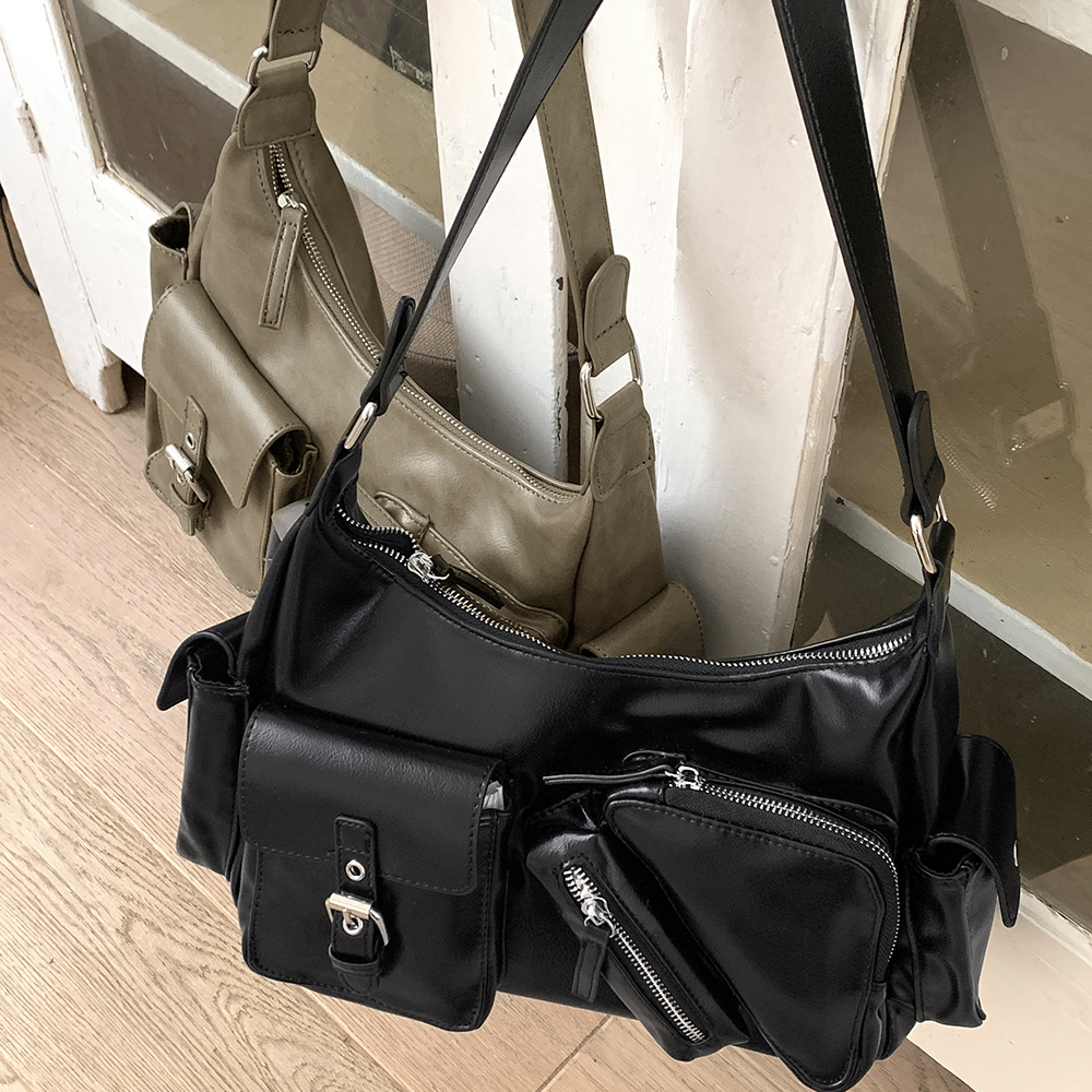 ★ ★Drop Small Shoulder Bag ショルダーバッグ 斜めポケットレザーショルダーバッグ | ファッション通販サイト NUGU