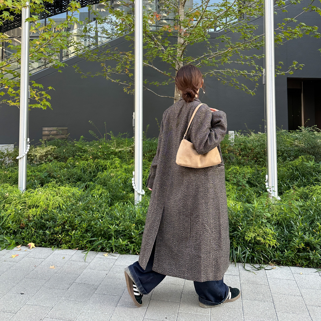 ヘリンボーンロングコート | ファッション通販サイト NUGU