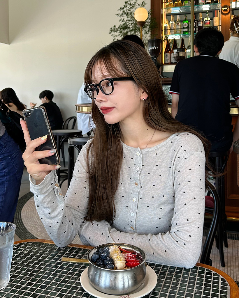 ドットヘンリーネックロングスリーブTシャツ | ファッション通販