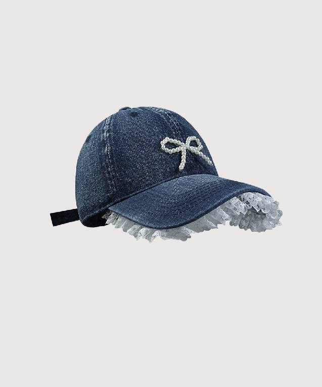 レースフリルデニムキャップ | ファッション通販サイト NUGU