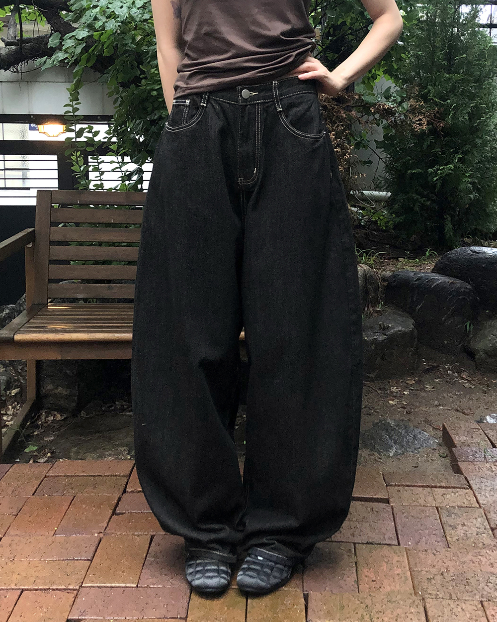 【最終価格】BOWWOW ヒッコリーデニムパンツ TAKUYA∞着用 ビッグポケットワイドローデニムパンツ | ファッション通販