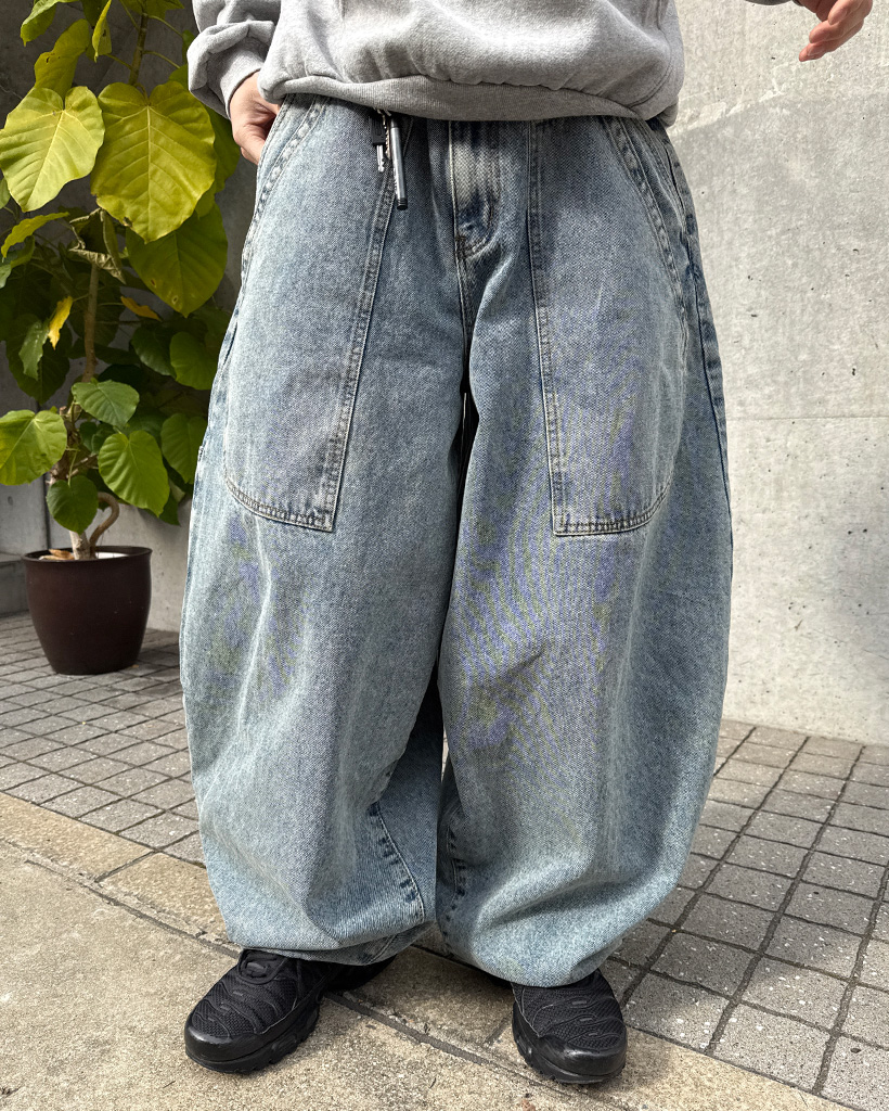 ポケットバルーンデニムパンツ