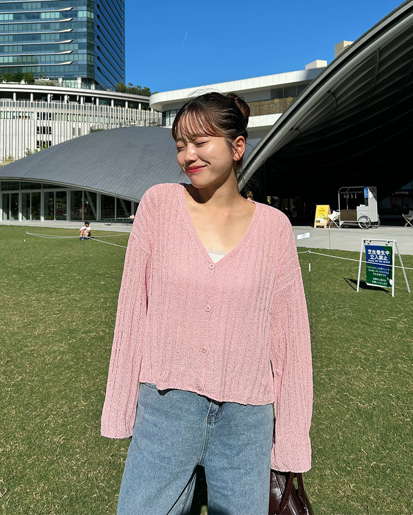 220○ miu miu オリーブグリーン Vネックカーディガン 裾丸Vネックニットカーディガン レディース(M グリーン): 東京