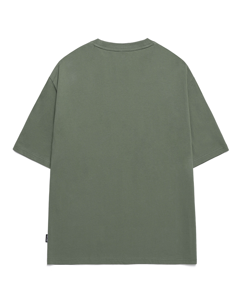 Youth Graffiti Graphic Oversized Fit T-Shirt - khaki